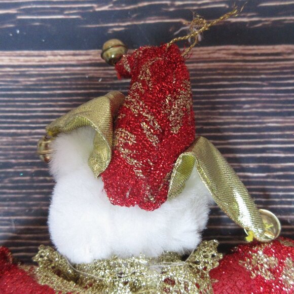 Christmas Jester 8" Plush Bear - Vintage - Picture 5 of 5